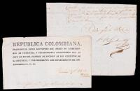 Francisco de Paula Santander: Columbian Military/Political Leader, Autograph Letter Signed. Untranslated. Spectacular Signature.