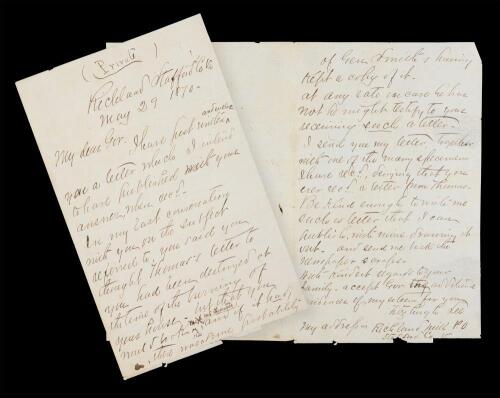 Fitzhugh Lee, Confederate Major General and Nephew of Robert E. Lee Autographed Letter Signed of Interest Dated May 29, 1870