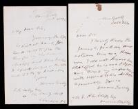 Horace Greeley; Newspaper Publisher and Founder of the NY Tribune, Editor and Presidential Candidate Two Autographed Letters Sig