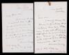 Horace Greeley; Newspaper Publisher and Founder of the NY Tribune, Editor and Presidential Candidate Two Autographed Letters Sig