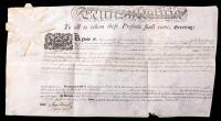 Governor of Pennsylvania Thomas Mifflin and James Trimble; Partly Printed and Signed Land Grant dated 1795.