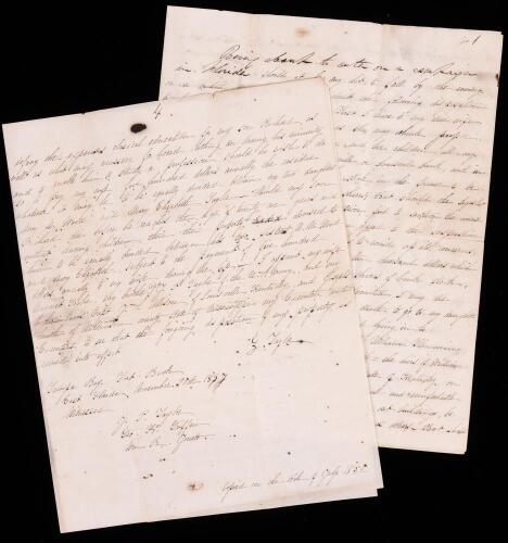 Zachary Taylor, 12th US President: Transcribed Will Which Includes Special Considerations for His Servants/Slaves