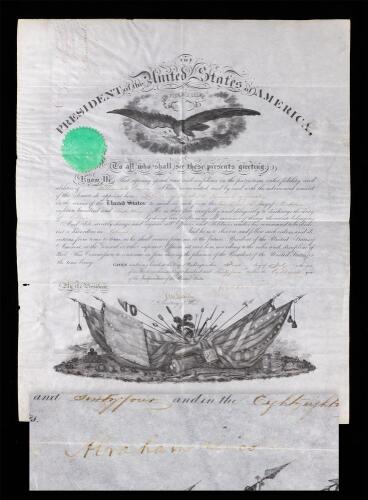 Abraham Lincoln: Civil War Dated Military Commission Signed by Lincoln as the 16th President, Co-signed by Edwin Stanton. Octobe