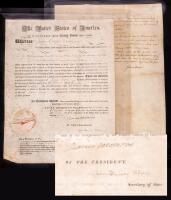 James Monroe and John Quincy Adams Signed Patent for a James Cooper "That He Has Invented a New and Useful Improvement", 1819