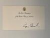 George H. W. Bush - Signed Vice Presidential Card