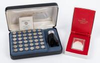 Franklin Mint First Edition Sterling Silver Mini-Coin Set 1970 and Norman Rockwell Ingot