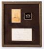 Robert E. Lee: Outstanding Framed Presentation with Wisps of His Hair and Autographed Free Frank Signed