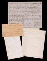 Civil War, Four (4) Confederate Generals: J.E. Johnston, Braxton Bragg, James Longstreet, and Jubal Early. Letters with Excellen