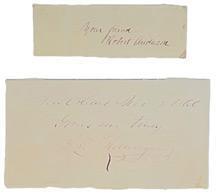 P. G. T. Beauregard and Robert Anderson - Pair of Civil War Opposing Commander Signatures