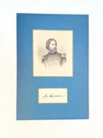 John C. Fr&Atilde;&copy;mont - Signature Display with Engraved Portrait, with 1968 B. Altman Provenance Letter
