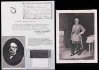 Robert E. Lee: Small Envelope with Strands of His Hair with a Cut Signatue with COA for Hair by Charles Hamilton.