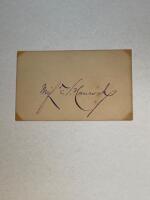 Winfield Scott Hancock - Signed Calling Card