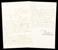 Robert Anderson Letter Signed Dated 1866