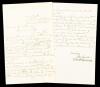 Robert Anderson Letter Signed Dated 1866
