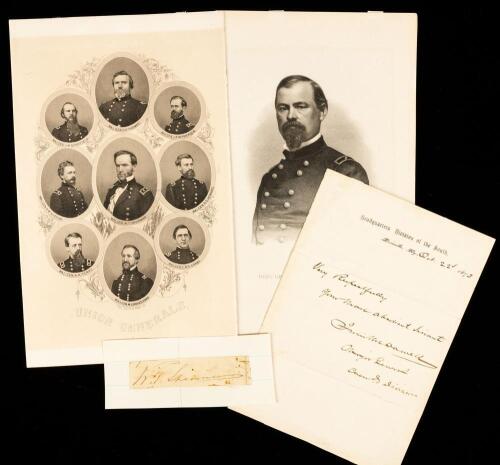 Maj. General William Tecumseh Sherman: Cut Signature and Brigadier General Irwin McDowell