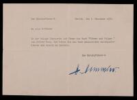 H. Himmler: Head of German Police, Nazi War Criminal. Vintage Original Copy of Communication Sent to all SS Leaders Regarding Al