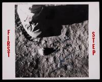 Apollo 11: Neil Armstrong, First Man on the Moon. Outstanding Inscribed and Signed Vintage Photo Entitled "First Step" LOA by Za