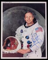 Apollo 11: Neil Armstrong, First Man on the Moon. Outstanding Inscribed and Signed Vintage Photo Entitled "First Step" LOA by Za