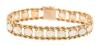 Beautiful Ladies 14K Yellow Gold Bracelet with 19 Opals Having Great Fire. 9.5 Carats of Opals
