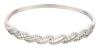 Ladies Beautiful 14K White Gold and Diamond Hinged Bangle Bracelet