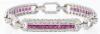 Ladies Lovely 18K White Gold, Diamond and Square Cut Ruby Bracelet in Mint Condition