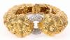 Ladies Magnificent 18K Yellow and White Gold and Diamond Dragon Bracelet wth 28 Integrated Links Supporting the White Gold & Dia