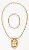 Striking 18K Yellow Gold, Egyptian Made Ensemble of Scarab, Pendant, Chain and Matching Chain Bracelet.