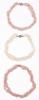 Three Freshwater Pearl Torsade Necklaces Two in Pink, One in White