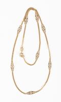 Ladies Simple, Elegant 14K Yellow Gold Necklace 15" in Length