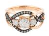 Ladies 14K Yellow Gold and Diamond Ring with an Unsual Design
