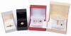 Ladies Traveling Jewelry. Two 10K Yellow Gold and Diamond Rings, Two Vermeil Pairs of Earrings, and Two Pendant Necklaces