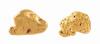 Two Outstanding Examples of Mexican Gold Nuggets, Caborca Region of Sonora. Total Weight of 41 Grams