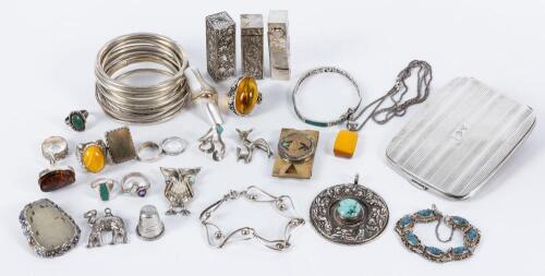 Sterling Silver Jewelry and Objects: Rings, Pendants, Chains, Bracelets, Bangles and More