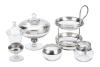 Rare, Collectible Hand Decorated Crystal with Sterling Silver Afternoon Tea Service Set by Dorothy Thorpe Including Her "How To - 2