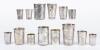 Fourteen (14) 19th/20th Century 800 Silver Vodka Cups One Especially Fine with an Outstanding Engraving of Moscow and St. Basil'