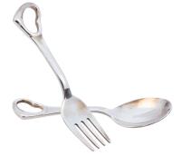 Vintage Tiffany & Co. Child's Fork and Spoon Designed by Elsa Peretti in Sterling Silver. No Monogram, New Unused