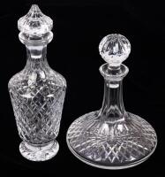 Two Beautiful Waterford Crystal Decanters with Dazzling Stoppers