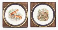 Two Lenox/Boehm Porcelain Plate Collaborations: Woodland Wildlife: The Very Popular Cottontail and Red Foxes