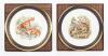 Two Lenox/Boehm Porcelain Plate Collaborations: Woodland Wildlife: The Very Popular Cottontail and Red Foxes
