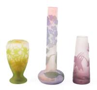 Three Superior Examples of &Atilde;&permil;mile Gall&Atilde;&copy; Art Glass: Smaller in Size but Beautiful Work Embracing the Art Nouveau Designs He Cham