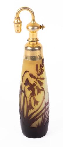 &Atilde;&permil;mile Gall&Atilde;&copy; Art Nouveau Cased Glass Perfume Atomizer ca. 1900