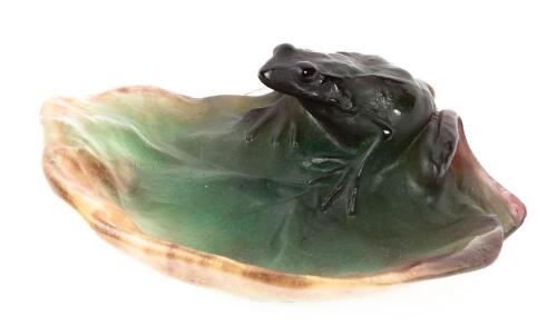 Daum Frog on Lilly Pad "Pate de Verre": One of Their Most Enduring and Popular Art Glass Designs