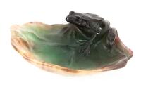 Daum Frog on Lilly Pad "Pate de Verre": One of Their Most Enduring and Popular Art Glass Designs