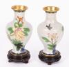 Two Matching Late 20th Century Chinese Cloisson&Atilde;&copy; Vases with Individual Stands