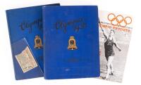 Fine Collection of Three Vintage Original Publications: Program on the Final Trials and Two Volumes on the Historic 1936 Olympic