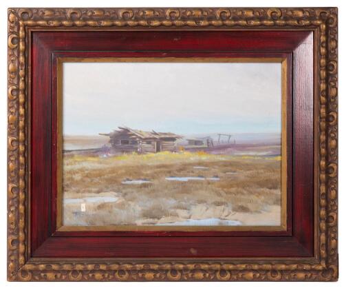 Ace Powell. "Tumbledown Cabin" Original Oil on Canvas