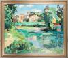 Louis Berthomm&Atilde;&copy; Saint-Andr&Atilde;&copy;. "Le Village en Saintes France" Original Oil on Canvas.