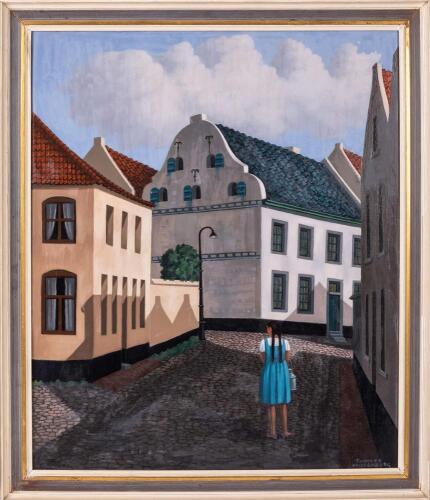 Antonius Adrianus Franciscus "Toon" van den Muysenberg. "Girl In Blue" Original Oil on Canvas