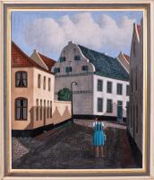 Antonius Adrianus Franciscus "Toon" van den Muysenberg. "Girl In Blue" Original Oil on Canvas