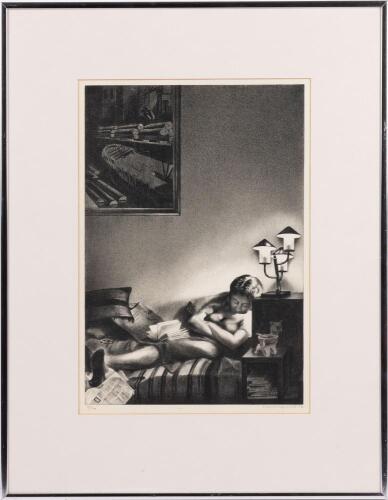 Louis Lozowick. "Novel of Adventure" Limited Edition Signed Litho 4/20